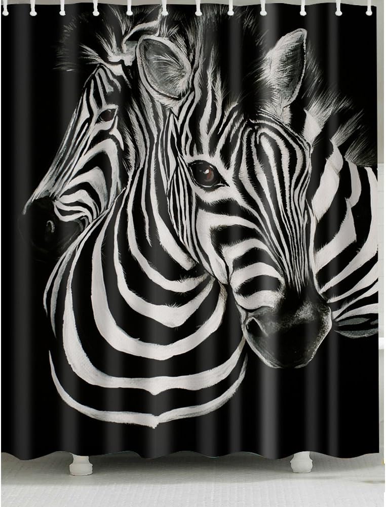 Zebra Shower Curtain 1 Pc for Home and Bath Home & Kitchen