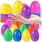 Biubumtu 24Pcs Plastic Bright Easter Eggs Assortment, 3.15'' Fillable Easter Eggs Empty Bulk, Perfect for Easter Egg Hunt/Surprise Egg