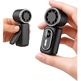 Mini Clip on Fan Handheld, 3000mAh Rechargeable Portable Fan with LED Display, 3-in-1 Personal Cooling Fan, 4 Speeds Quiet USB C Fan for Stroller Desk Travel Camping Office for Women Men Kids, Black