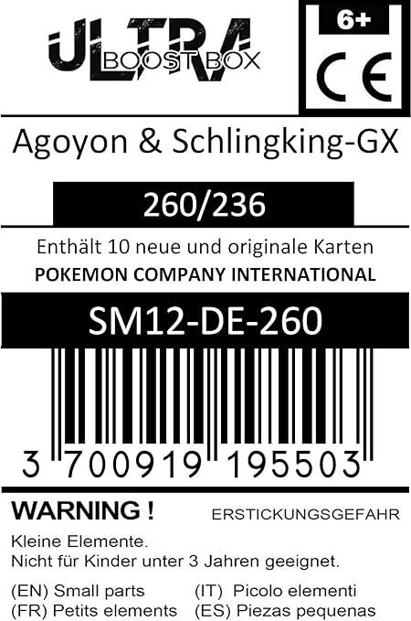 Agoyon Schlingking Gx 260 236 Secret Rainbow Myboost X Sun Moon 12 Worlds In Change Box Of 10 Pokemon Cards Amazon De Spielzeug