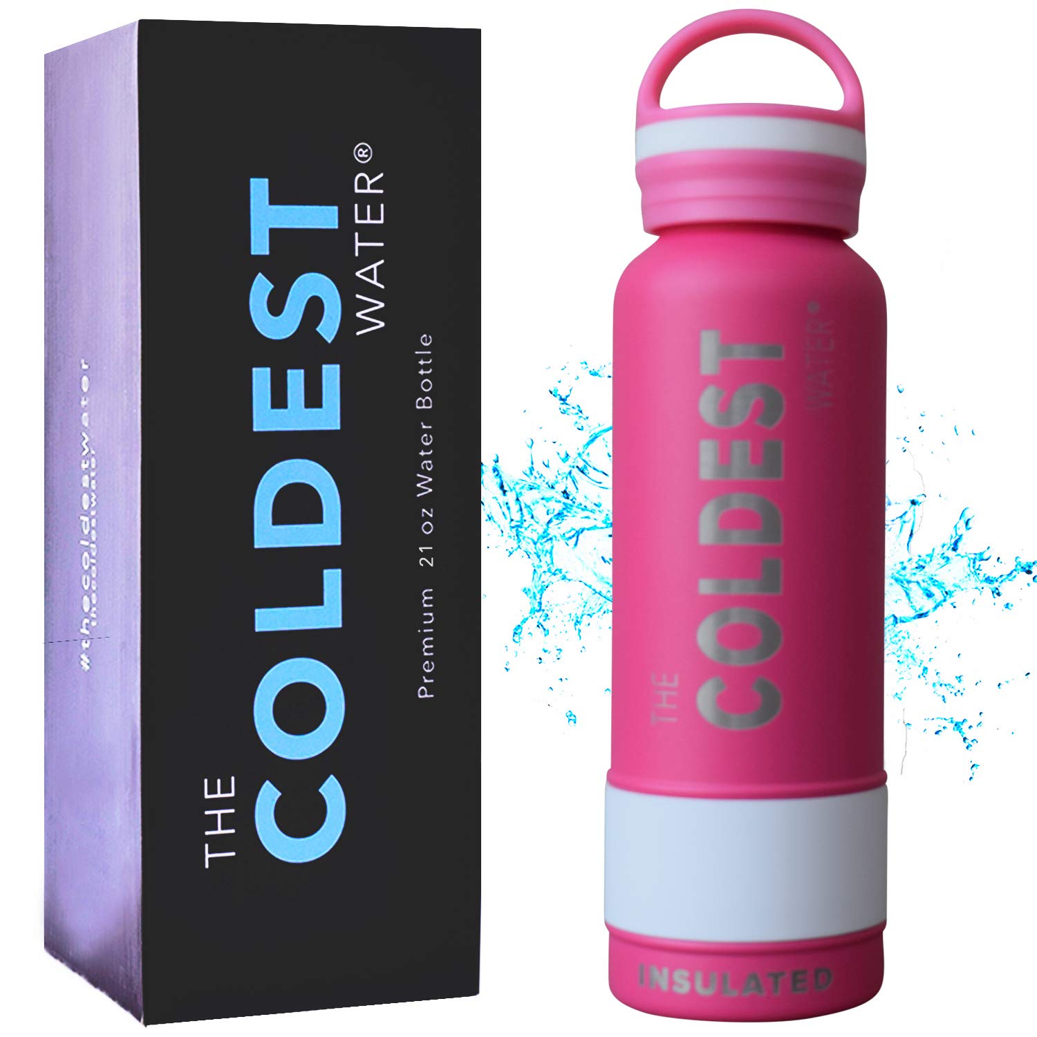 The Coldest Water Bottle Vacuum Insulated Stainless Steel Hydro Travel Mug Ice Cold Up To 36 Hrshot 13 Hrs Double Walled Flask With Strong Cap