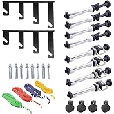 Photography Backdrop Wall Mount Roller System 4 Support Rollers | Manual Photo Background Ceiling Holder, Including 2 Four-fold Hooks, 8 Expand Bars, 4 Chains, for Home Studio Live Shooting
