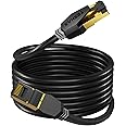 Tesmax Cat 8 Ethernet Cable 65 FT, 26AWG 40Gbps 2000Mhz Ultra Speed Cat8 LAN Network Cable SFTP Patch Cord with Gold Plated R