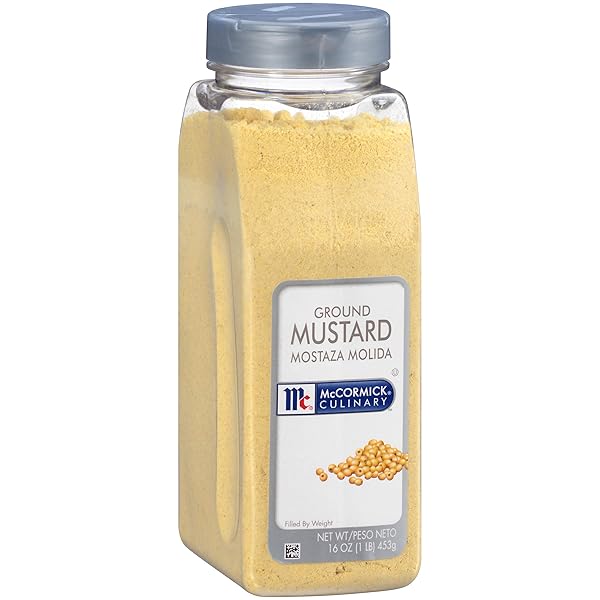 MCCORMICK CULINARY GROUND MUSTARD, 16 OZ – ONE 16 OUNCE CONTAINER OF GROUND MUSTARD POWDER FOR A SHARP TANGY TASTE, PERFECT FOR DIPS, AND SAUCES