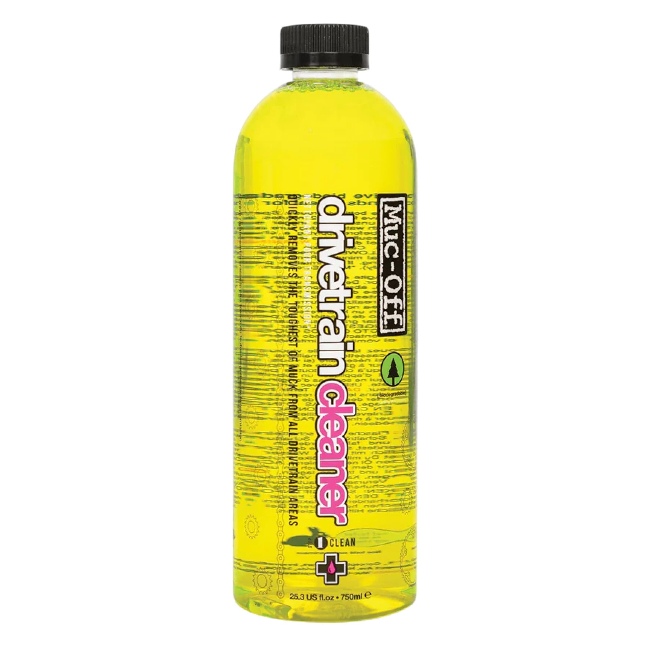 Muc-Off Drivetrain Cleaner - Biodegradable Bike Chain Cleaner and Degreaser Spray - Fast-Acting Cleaning Spray for Chain and Drivetrain, MTB Road Gravel BMX - 750ml