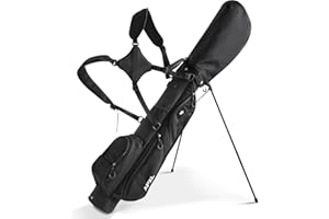 APXL Small Golf Bag, 3 Divider Fit Up to 8 Clubs, Golf Stand Bag with Rain Cover, Easy to Carry and Durable Pitch n Putt Golf Bag, Lightweight Golf Bag with Strap and Stand for Men n Women