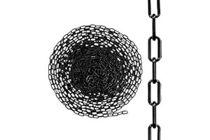 BEROZA 5M x 6mm Chain Link Fence, Plastic Fence Chain, Plastic Warning Chain, Plastic Chain Barrier for Crowd Control, Traffi