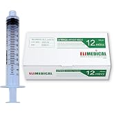 Elimedical Veterinary Disposable Syringe, 12cc Luer Lock, Without Needle, Individually Packaged, 100 per box, 10LT