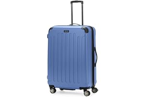 Kenneth Cole REACTION Renegade Luggage Expandable 8-Wheel Spinner Lightweight Hardside Suitcase, Periwinkle Blue, 28-Inch Checked