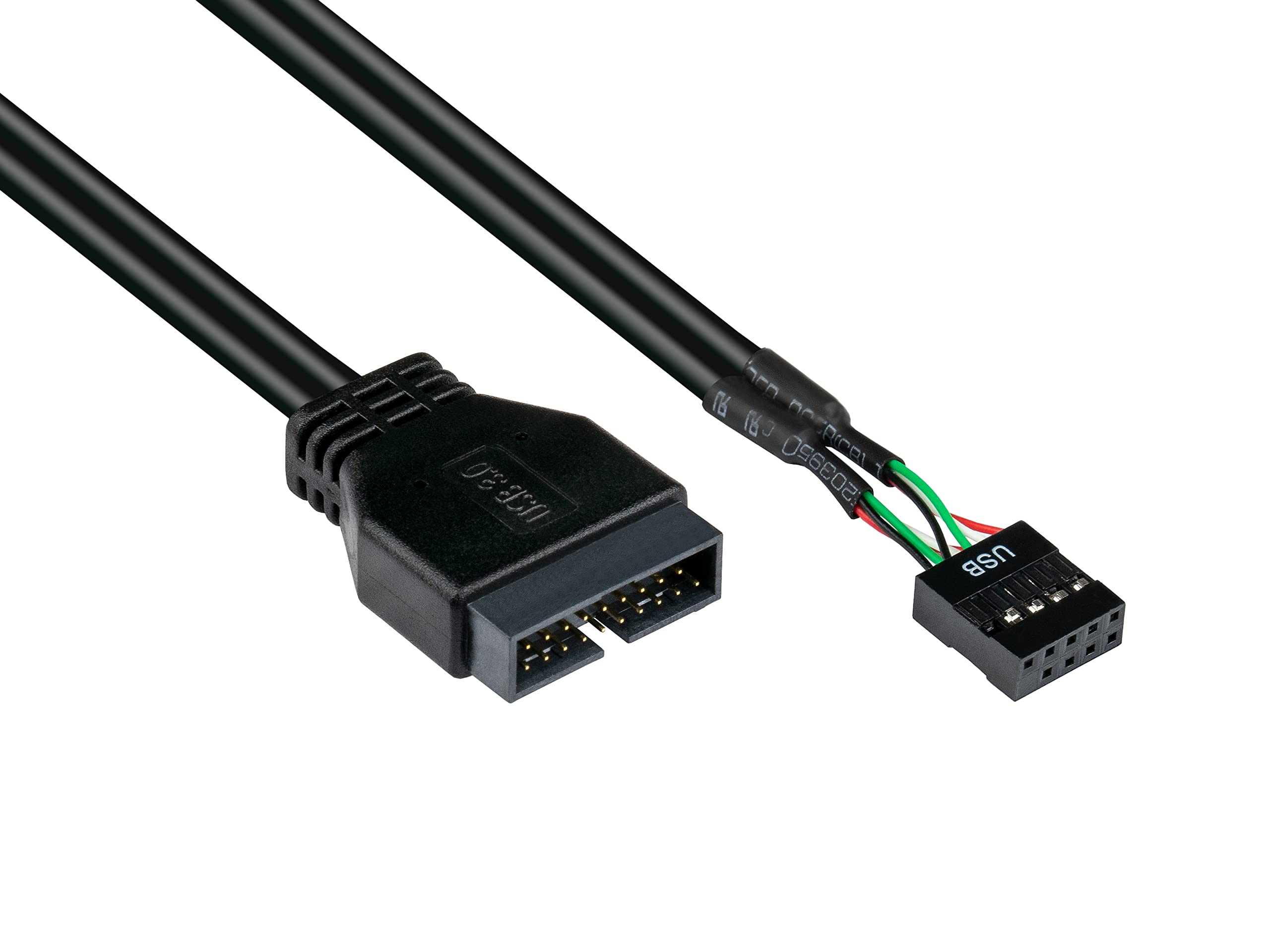 Good Connections Adaptor Internal USB 3.0 Pin Header Male to USB 2.0 Pin Header Female Black 0.30 m / 30 cm