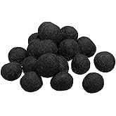 PATIKIL Wool Felt Balls Beads Wool Felting Pom 2cm 20mm Black for Home Crafts Handcrafts Project DIY Pack of 50