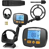 ULHUND Upgraded Metal Detector for Adults Professional - High Accuracy Gold Finder with DSP Chip &amp; 10" IP68 Waterproof Search Coil, 12" Deep Detection and 60" Adjustable Length for Beach &amp; Yard