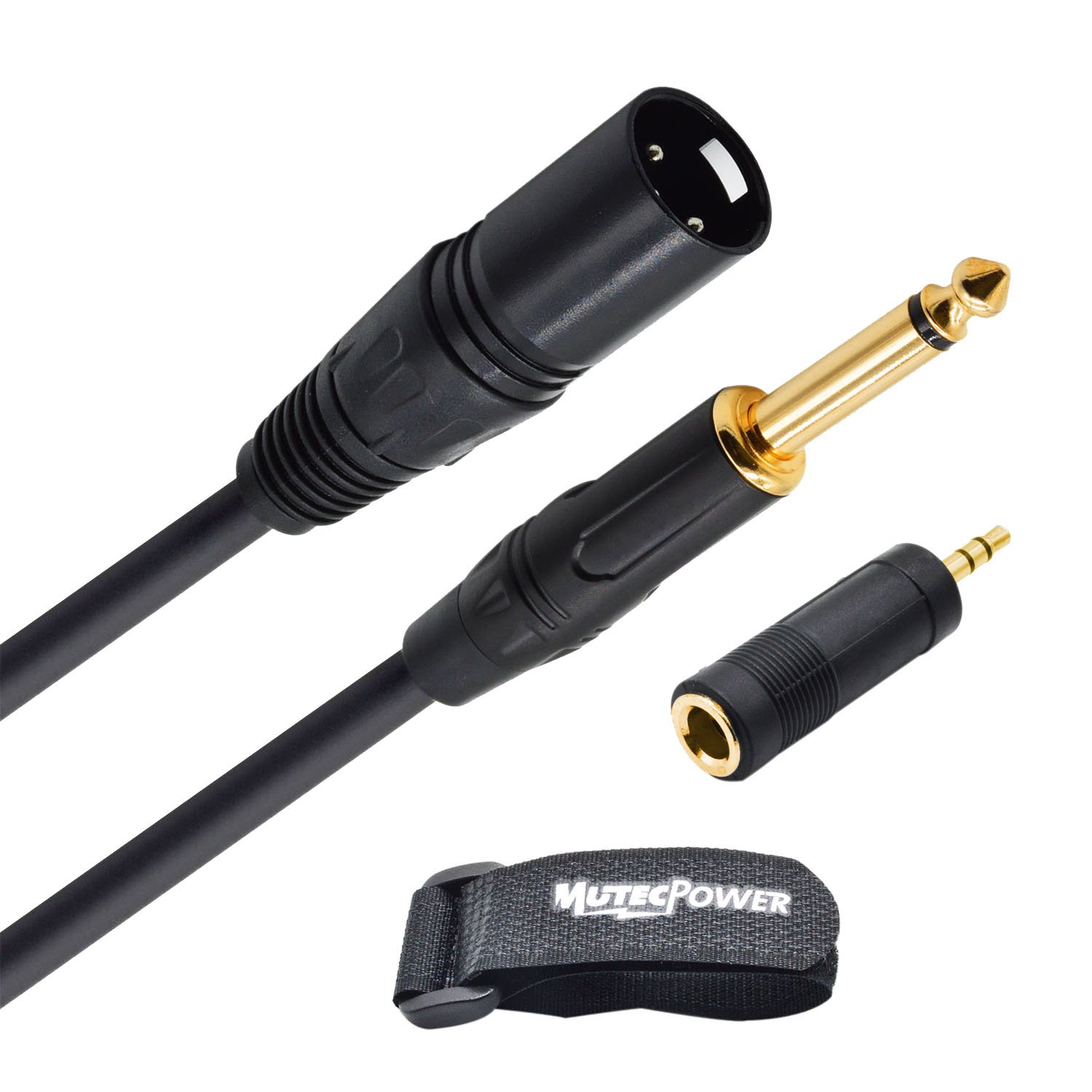 Cable equilibrado XLR macho a TRS macho de 6,35 mm (1/4 pulgadas