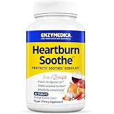 Enzymedica Heartburn Soothe Chewable Supplement, Vanilla Orange, 42 Tablets | Natural Reflux &amp; Stomach Lining Support, Balances pH Levels with Alginate, Fast-Acting Acid Support for Digestive Health