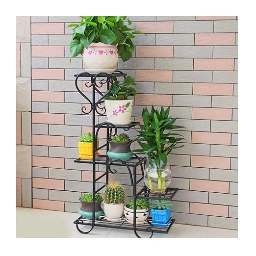 Puesto de Flores-Salón nórdico Estante de Flores de Hierro Forjado ...