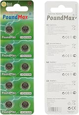 10 x PoundMax AG13 LR44 1.5V Alkaline Button Cell Batteries view 1