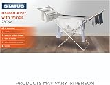 Status 230W Heated Winged Clothes Airer, Foldable Aluminium Drying Rack view 7