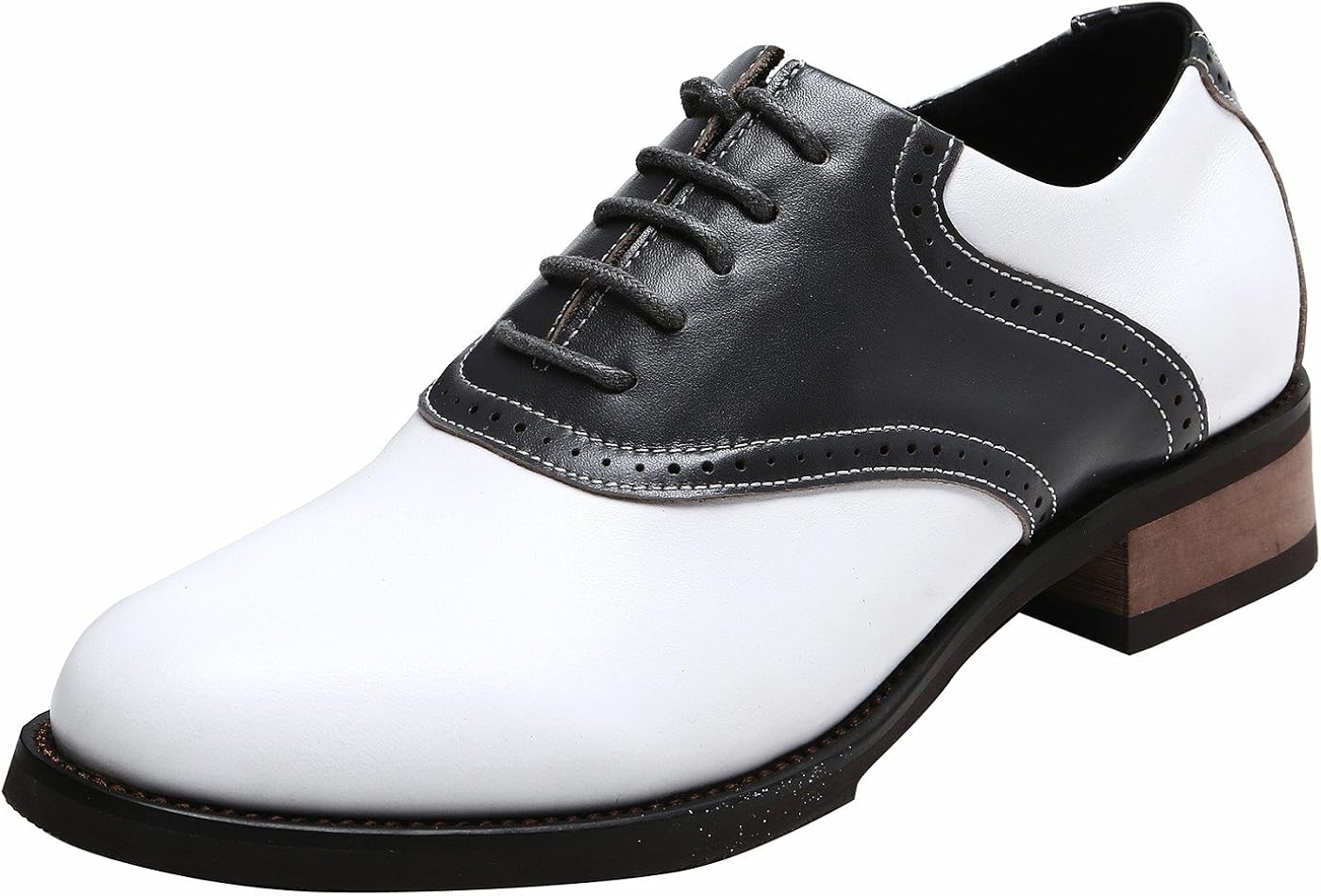 Damen Oxford Halbschuhe Vintage - Brogue Design Mit Gummisohle