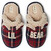 Dearfoams unisex-child Gifts for Kids Matching Christmas Holiday Lil Bear and Baby Bear