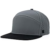Billest Gresham Flat‑Bill 5‑Panel Snapback Hat – Adjustable Cap for Men & Women | Water‑Repellent Performance Fabric
