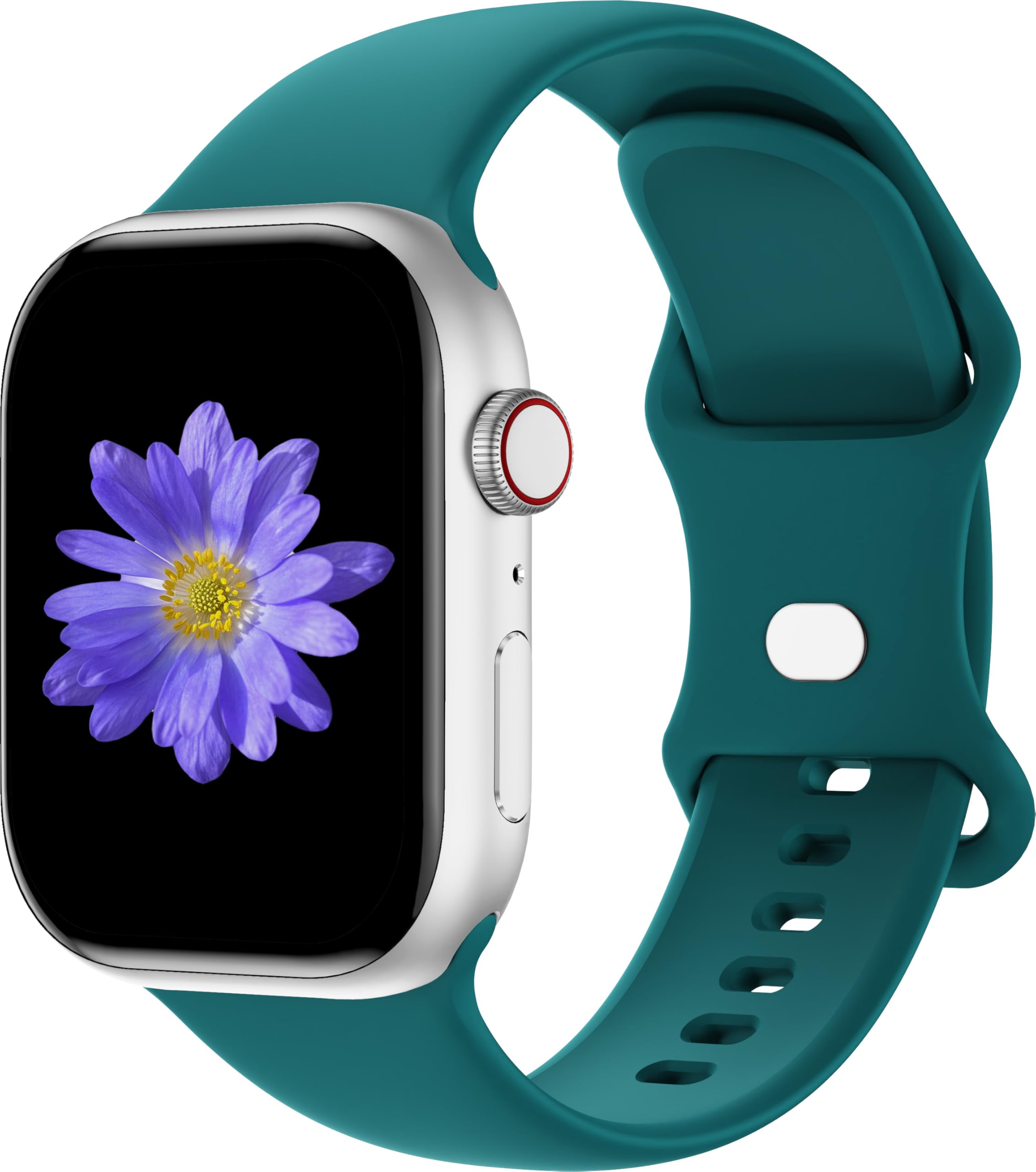 Photo 1 of Cindgress Sport Band Compatible with Apple Watch 41mm 38mm 40mm for Women Men, Soft Silicone Strap for iWatch Wristband Series SE 10 9 8 7 6 5 4 3 2 1 S/M Emerald Green