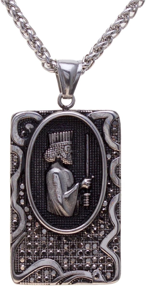 Silver Pt Iranian Persian Soldier Necklace Chain Iran Persia Farvahar Gift