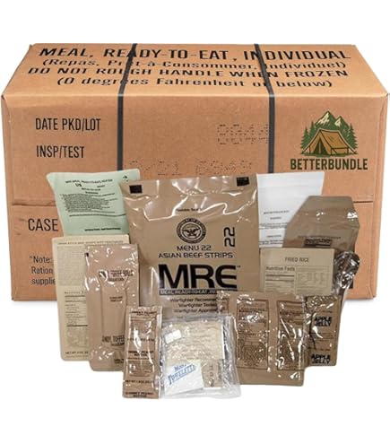 Amazon.com: USA MRE Full CASE of 12 Case A (Menus 1-12) : Sports