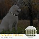 HEELE Reflective Dog Collar Neoprene Padded Nylon Small Army Green S 26-38cm view 5