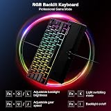 Snpurdiri 60% Wired Gaming Keyboard 61 Keys RGB Backlit QWERTY Black view 2