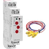 GAEYAELE Liquid Timer Control Relay Electronic Liquid Level Controller 10A (GRL8-02+Sensor,AC/DC24V-240V)