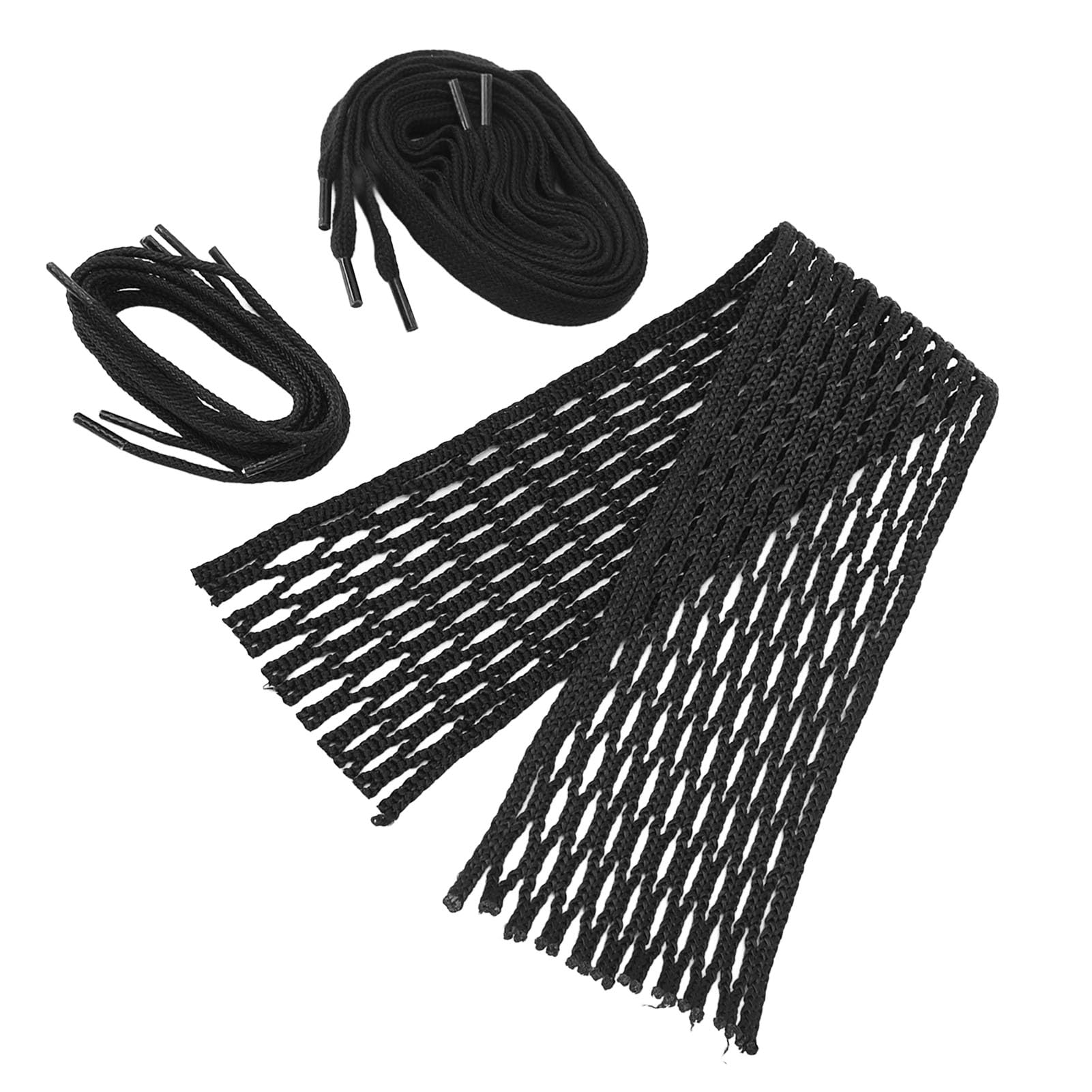 Pssopp Black Nylon Lacrosse Mesh String Abrasion Resistant Complete Kit Easy Installation for Lacrosse Sticks 1 Mesh 7 Strings