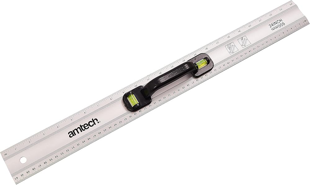 Amtech P4035 600mm 24in Rule with Spirit Level