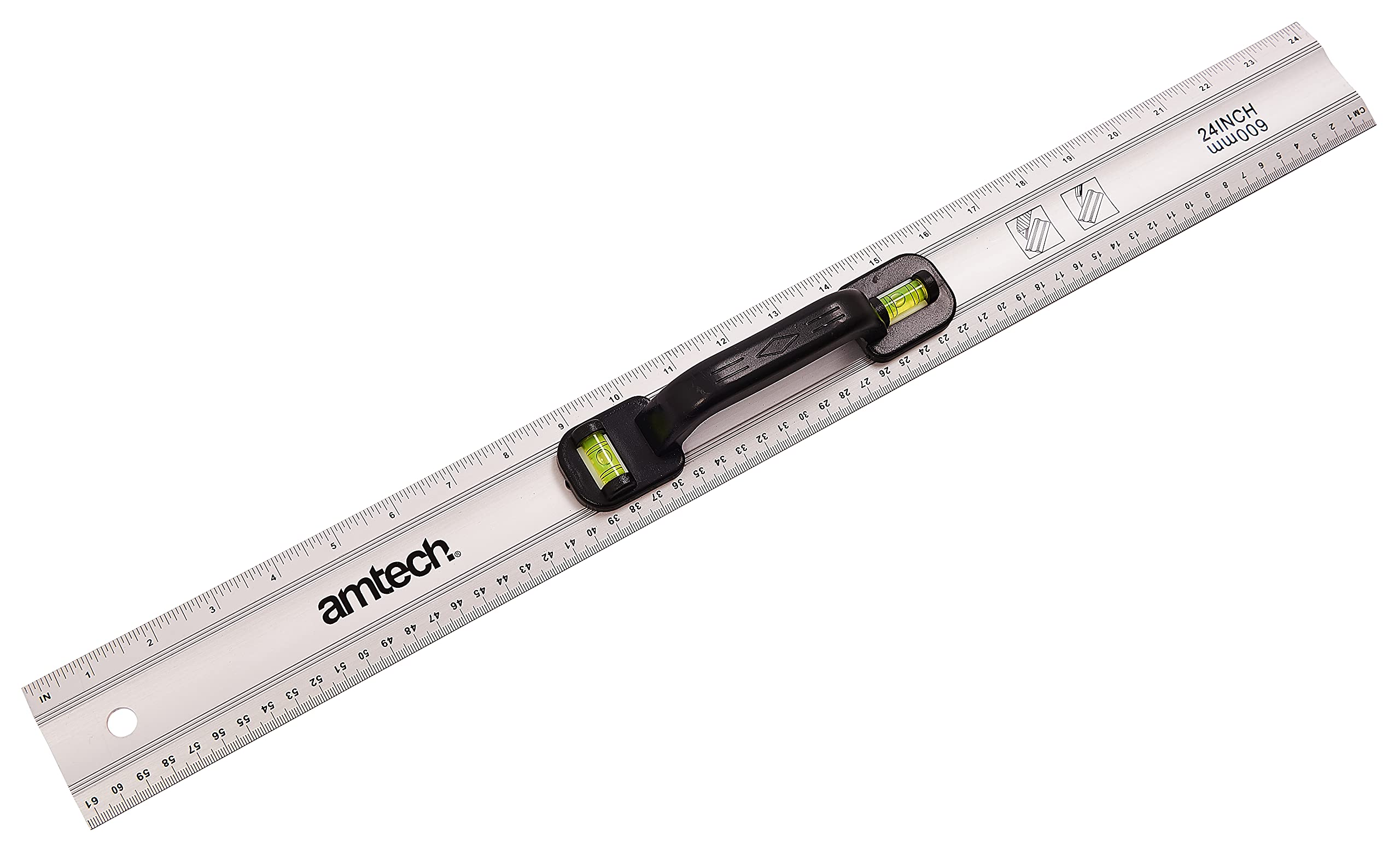 Amtech P4035 600mm (24") Rule with spirit level