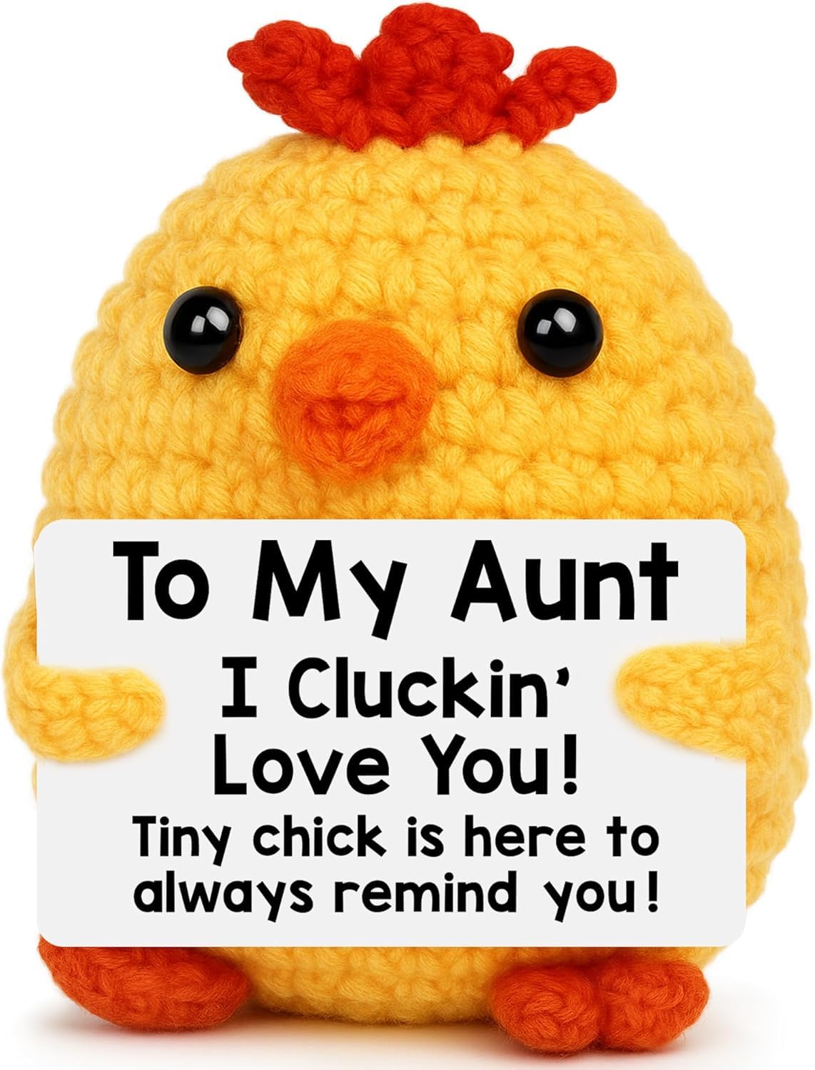 Aunt Birthday Gifts from Niece Nephew, Auntie Birthday Gifts, I Love You Aunt Present, Best Auntie Ever Gift, Mothers Day Christmas Funny Handmade Crochet Animals Chicken Decorations(to my aunt) — image 1