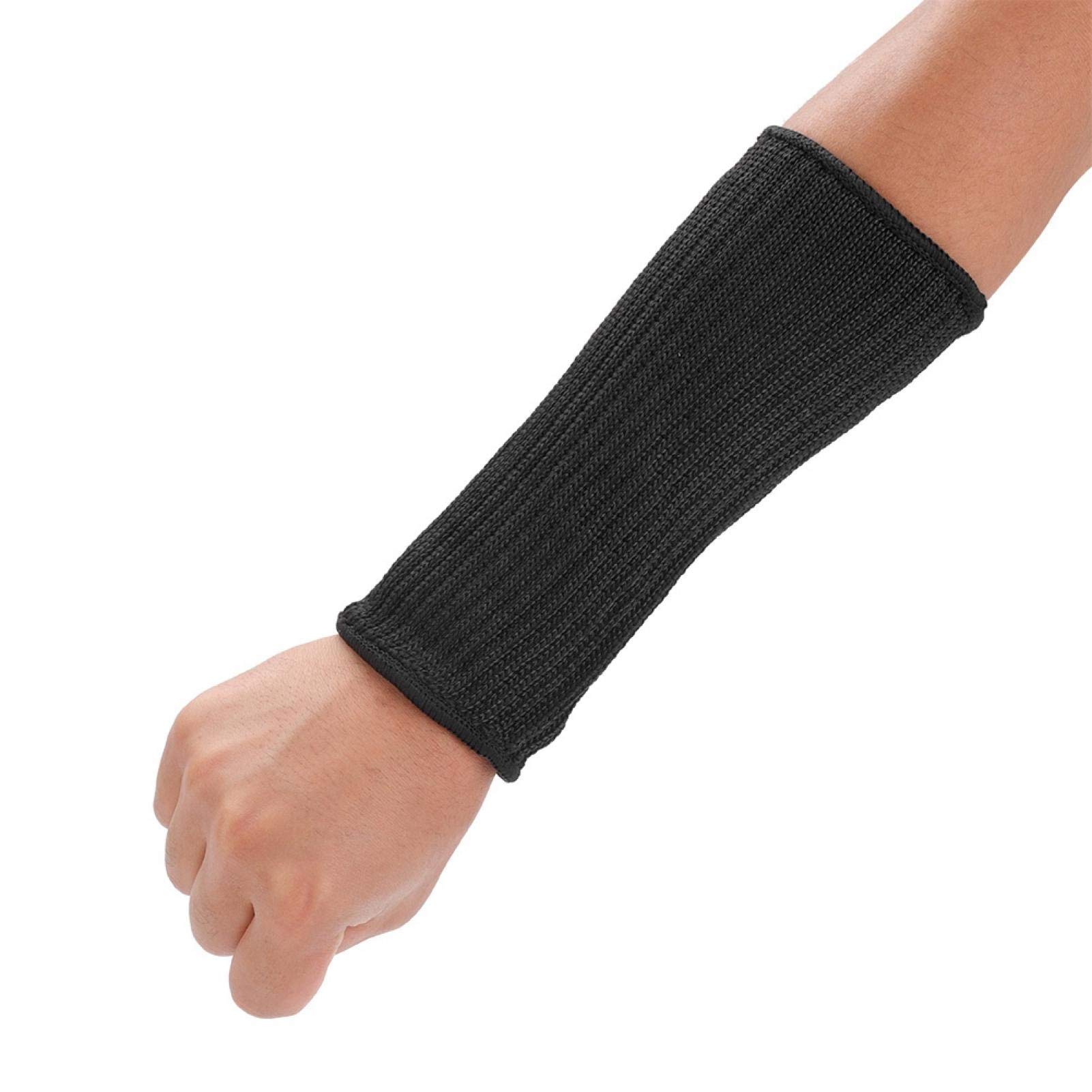 Oumefar Cut Resistant Sleeves Anti-cut Arm Guard Cutting Scratching Sleeves High Density Polyethylene Fiber Black(#2 22cm)