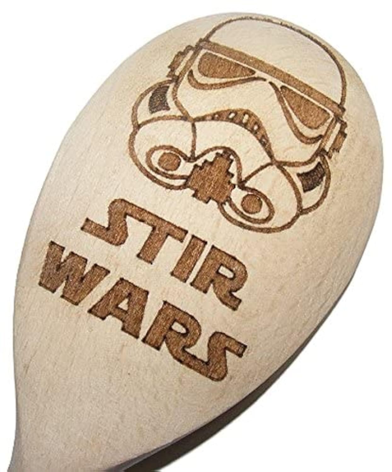 FastCraft Stars Wars Inspired Wooden Baking Spoon Wood Kitchen Cooking Birthday Present Fan Gift Darth Vader STORMTROPPER Jedi Republic Laser Engraved (STORMTROPPER)