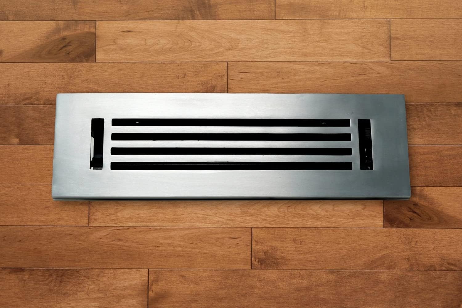 Registers, Grilles & Vents - 6 x 10 Cast Aluminum Linear Bar Vent Cover - Brushed Satin (Overall: 7.25 x 11.5)