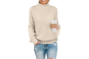 Womens Sweaters Fall Fashion Tops Long Sleeve Shirts for Woman Sweatshirts Trendy Casual High Neck Clothes