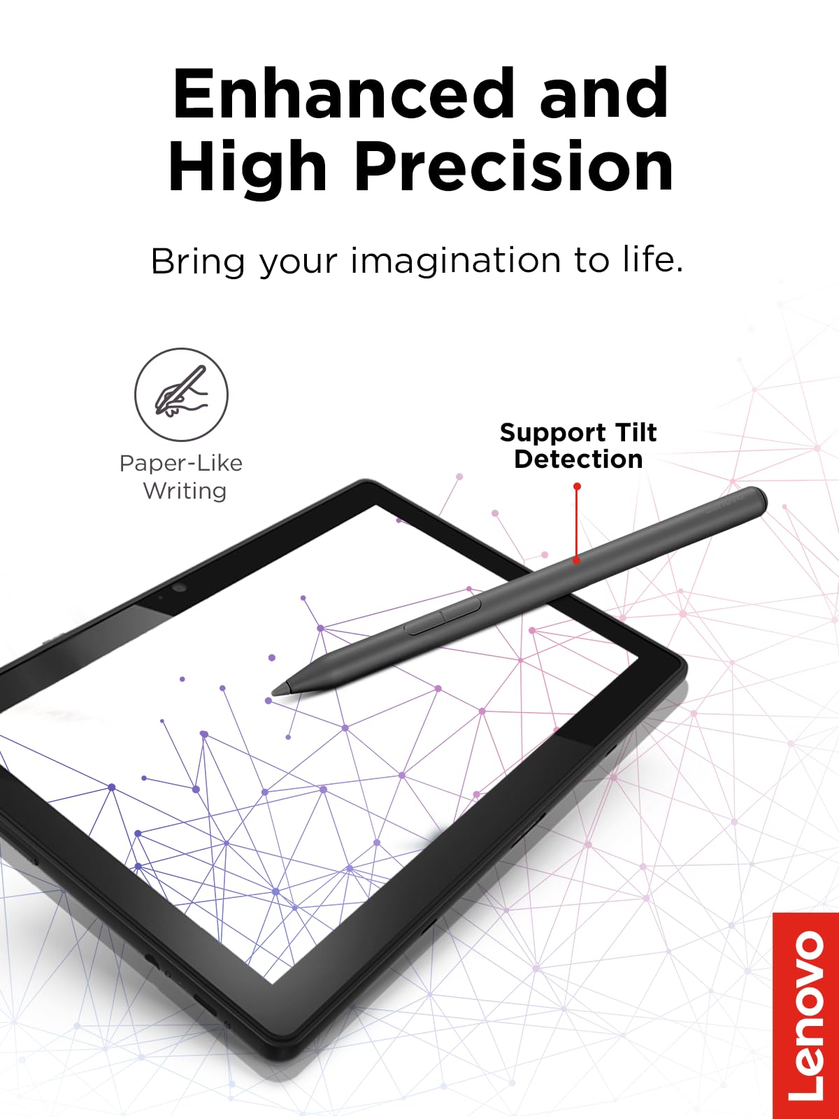 Lenovo Yoga Pen, Rechargeable Stylus for Lenovo Yoga, ThinkPad, ThinkBook, and Chrome, USB-C Charging, Magnetic Attachment, Replaceable Nib, Multi-Protocol Support, Smooth Writing Experience