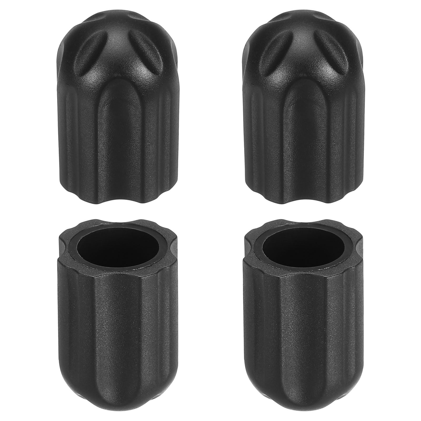 PATIKIL 0.59 Inch Chair Feet Replacement, 4 Pack Non-Slip Plastic Outdoor Camping Chair Leg Tips Cap Folding Chair Legs Floor Protectors Fit for 0.59" Chair Feet, Black