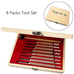 8 Packs Tuning Fork Set With Striking Hammers