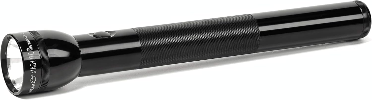 Maglite Heavy-Duty Incandescent 4-Cell D Flashlight, Black - Basic Handheld Flashlights - 