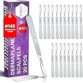 MyMed 14R Dermaplaning Razors - Pack of 20 Dermaplane Razor for Women Face | Disposable Dermaplane Scalpels Face Razors for Women