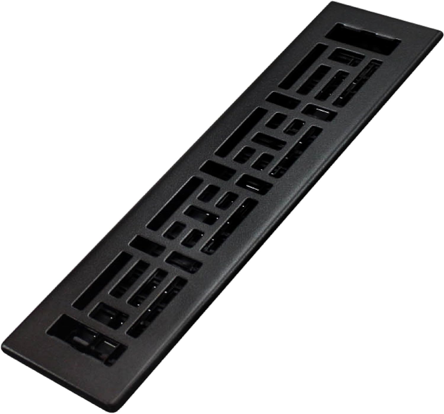 Registers, Grilles & Vents - Decor Grates AJH212-BLK Oriental Floor Register, 2x12 Inches, Textured Black