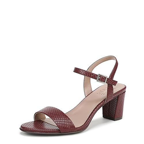 Naturalizer Womens Bristol Heeled Sandal Cranberry Red 10 M
