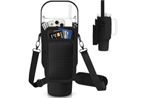 GAROLUE Water Bottle Carrier Bag with Phone Pocket for Stanley 40/30 oz Tumbler,Neoprene Water Bottle Holder Cross-boday Bag with Adjustable Shoulder Strap& Handheld Strap for Stanley Cup Accessories