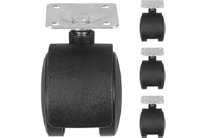 ROMISBABA 1.5 Inch Swivel Caster Wheels Set of 4 Plastic Heavy Duty Replacement for Household Shelf Casters
