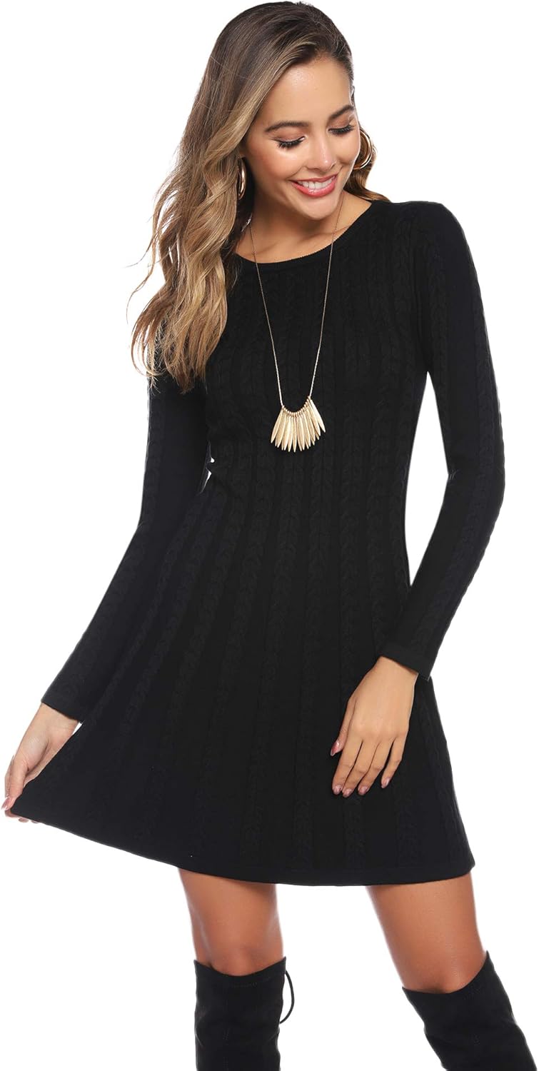 mock turtleneck sweater dress