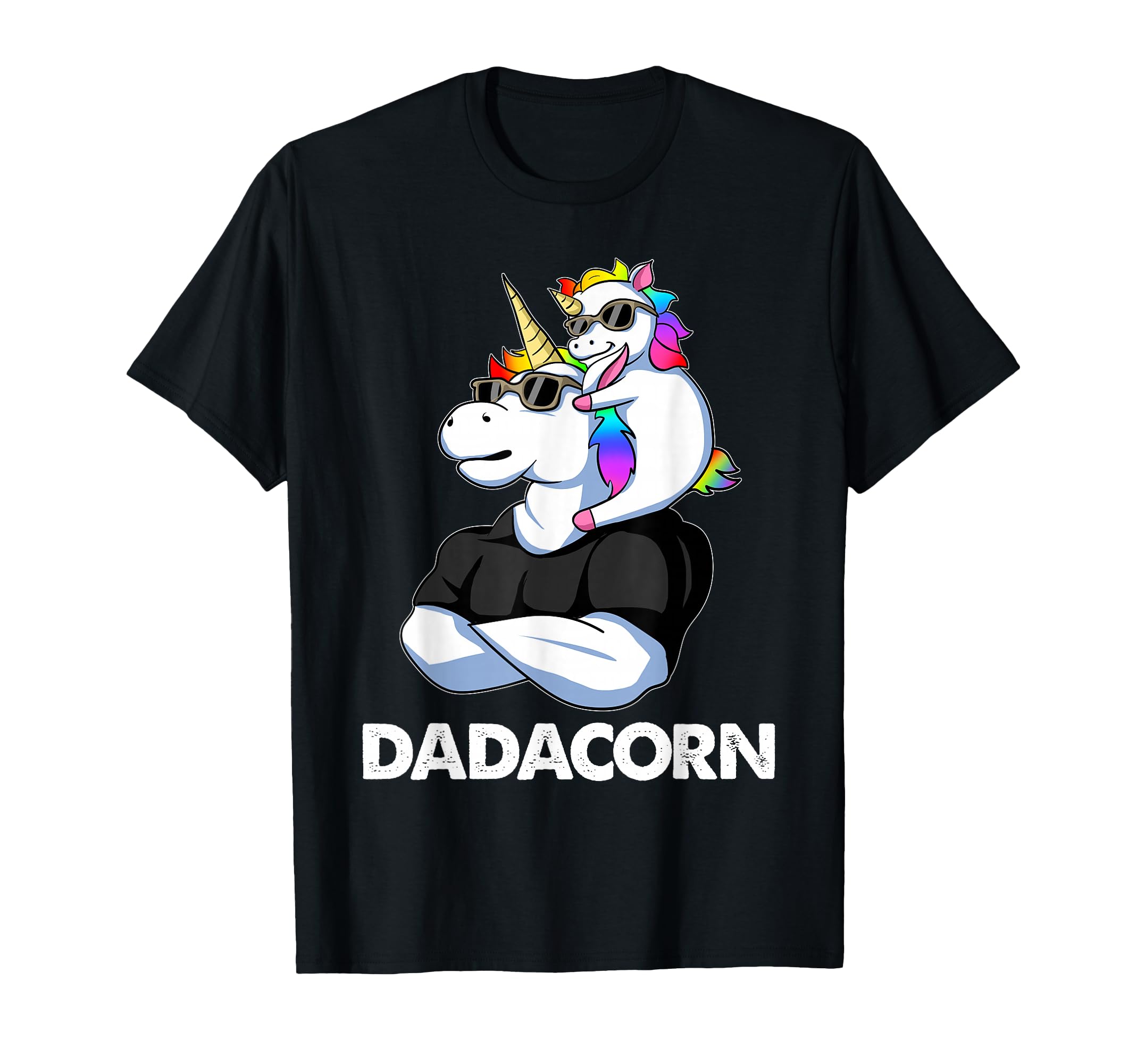 Photo 1 of Dadacorn - Unicorn Dad and Baby Christmas Papa Father's Day T-Shirt