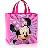 Disney Minnie Mouse Tote Bag Accessories Set with 13" Grocery Bag | 13" Tote Bag for Shopping Groceries Gift Bags for Boys Girls Features Minnie Mouse